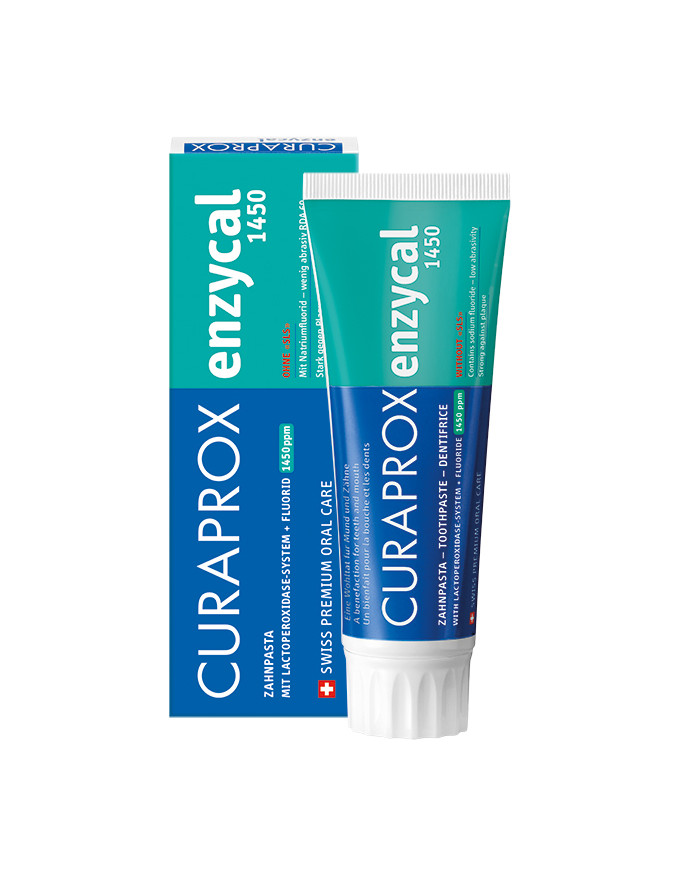 Curaprox Οδοντόκρεμα Enzycal 1450, με φθόριο 75ml.