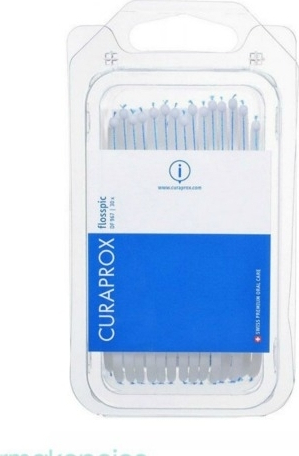 Curaprox Flosspic Dental Floss 2 In 1 Οδοντικό Νήμα Και Οδοντογλυφίδα 30τμχ.