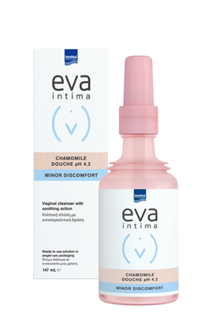 Eva Intima Chamomile Douche Kολπική πλύση με χαμομήλι για άμεσο καθαρισμό και ανακούφιση 147ml.