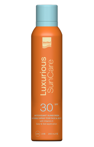 Luxurious Suncare Antioxidant Sunscreen Invisible Spray SPF 30 Με Βιταμίνη C.