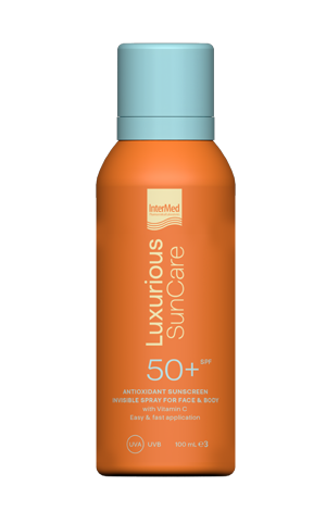 Luxurious Suncare Antioxidant Sunscreen Invisible Spray SPF 50+, Με Βιταμίνη C.