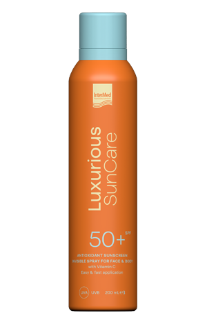 Luxurious Suncare Antioxidant Sunscreen Invisible Spray SPF 50+, Με Βιταμίνη C.