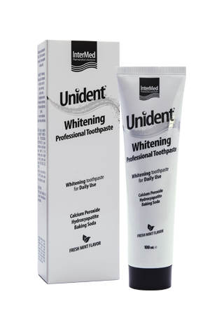  Unident Whitening Professional Toothpaste Λευκαντική οδοντόπαστα ειδικά σχεδιασμένη για καθημερινή χρήση 100ml.