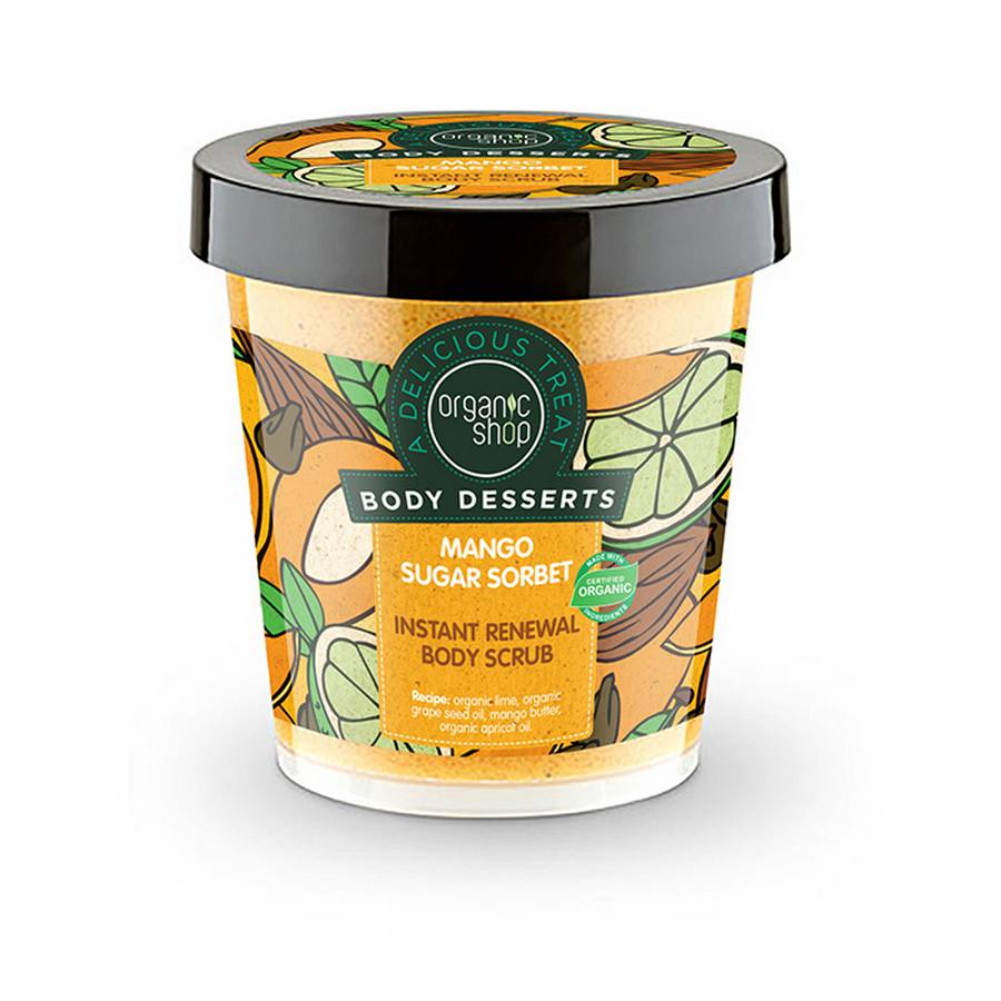 BODY DESSERTS MANGO SUGAR SORBET INSTANT RENEWAL BODY SCRUB, 450ml