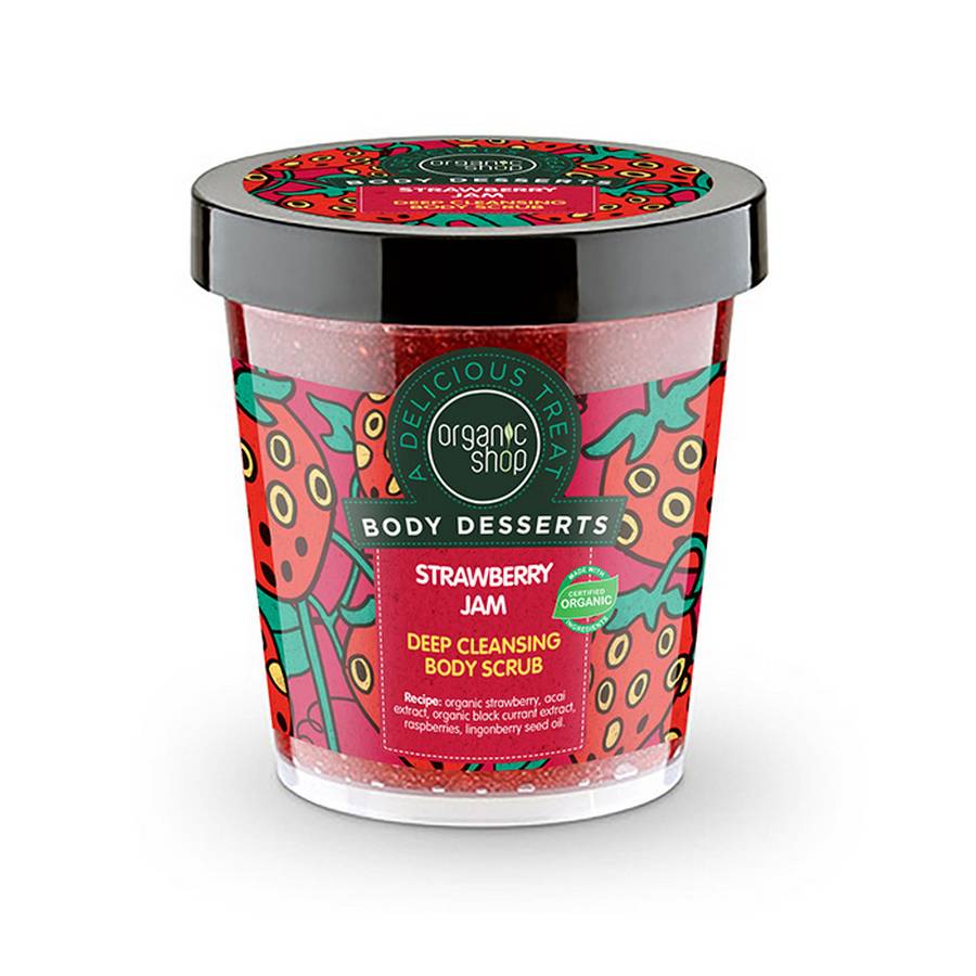 BODY DESSERTS STRAWBERRY JAM DEEP CLEANSING  BODY SCRUB, 450ml