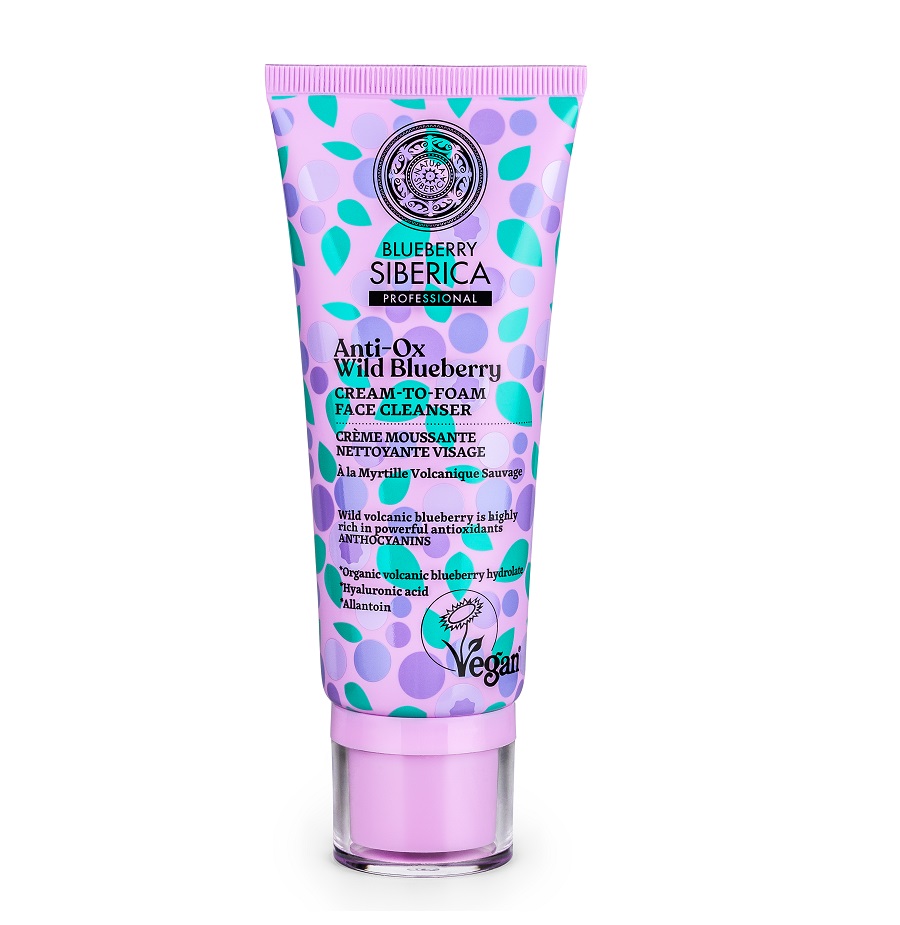 Anti-OX Wild Blueberry. Cream-to-foam face cleanser, 100 ml