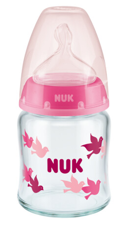 NUK First Choice Plus Μπιμπερό Γυάλινο Σιλικόνης 120ml Temperature Control.