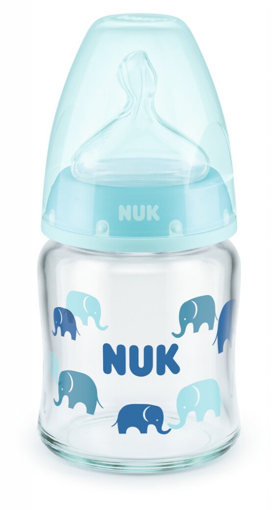 NUK First Choice Plus Μπιμπερό Γυάλινο Σιλικόνης 120ml Temperature Control.