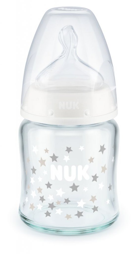 NUK First Choice Plus Μπιμπερό Γυάλινο Σιλικόνης 120ml Temperature Control.