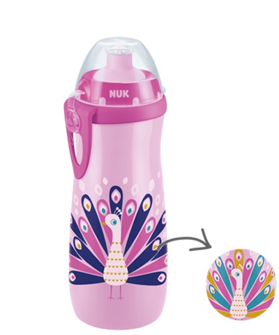 NUK Sports Cup chameleon 450ml με καπάκι Push-Pull που αλλάζει χρώμα.