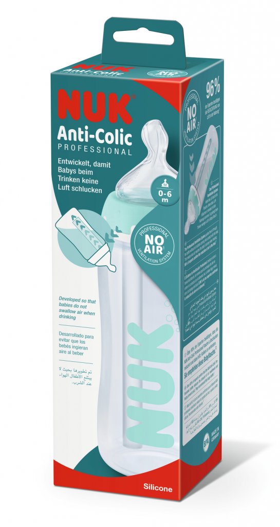 NUK Anti-Colic Professional Μπιμπερό Κατά Των Κολικών Με Δείκτη Ελέγχου Θερμοκρασίας.