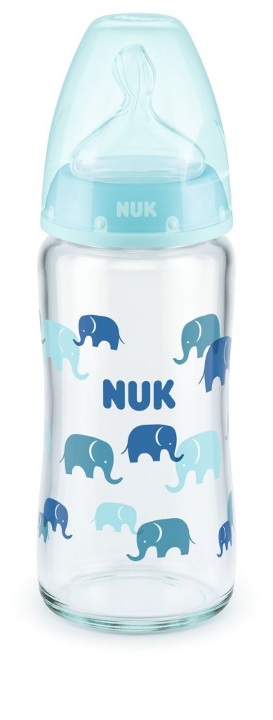 NUK First Choice Plus Μπιμπερό Γυάλινο Σιλικόνης 240ml Temperature Control.