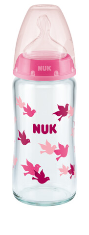 NUK First Choice Plus Μπιμπερό Γυάλινο Σιλικόνης 240ml Temperature Control.