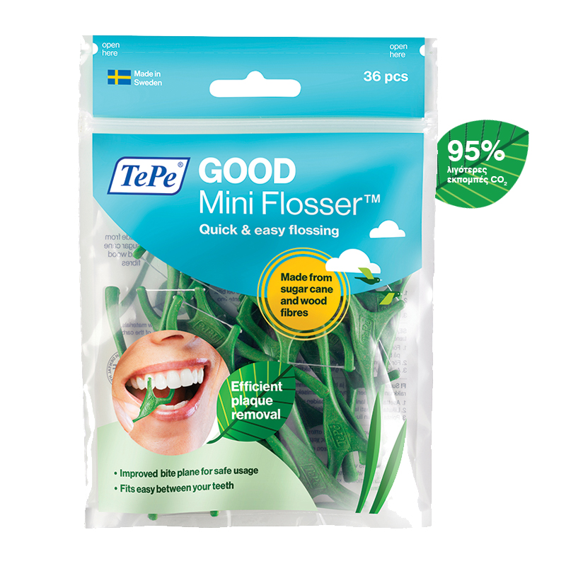 TePe GOOD MINI FLOSSER ΣΥΓΚΡΑΤΗΤΗΡΑΣ ΝΗΜΑΤΟΣ ΜΕ ΛΑΒΗ 36pcs.