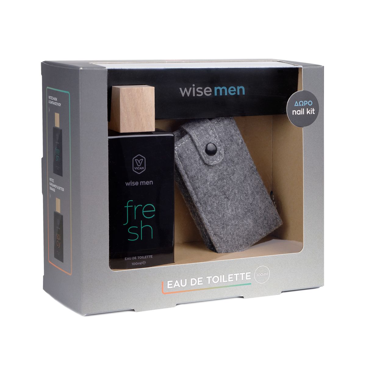 WISE ΜΕΝ - EAU DE TOILETTE FRESH 100ml + ΔΩΡΟ NAIL KIT.