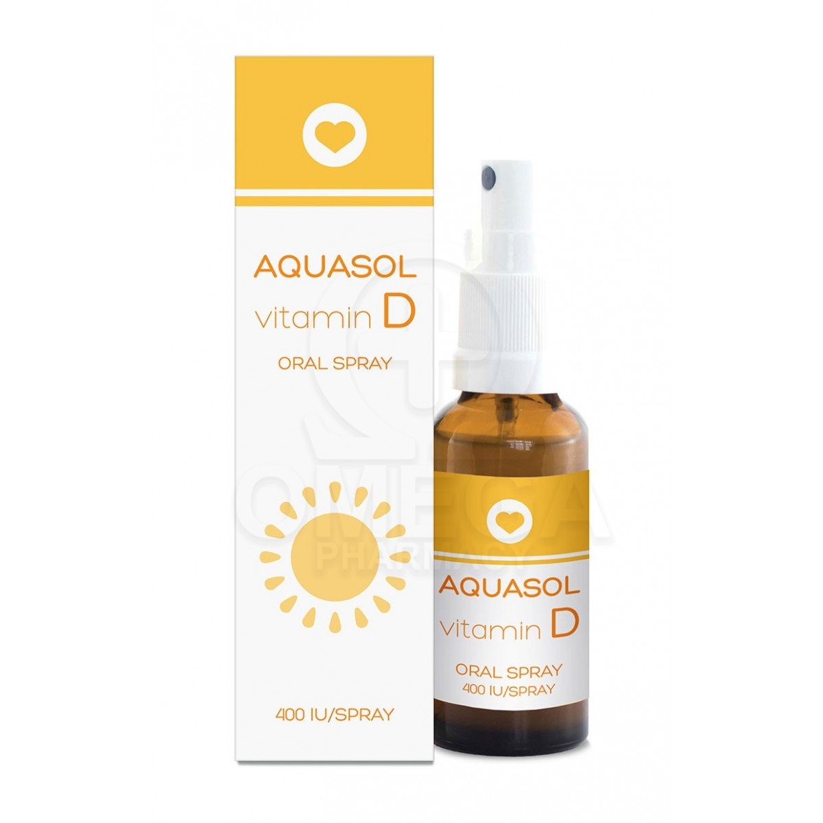 AQUASOL Vitamin D Oral Spray 400 IU Συμπλήρωμα διατροφής με Βιταμίνη D 15ml.