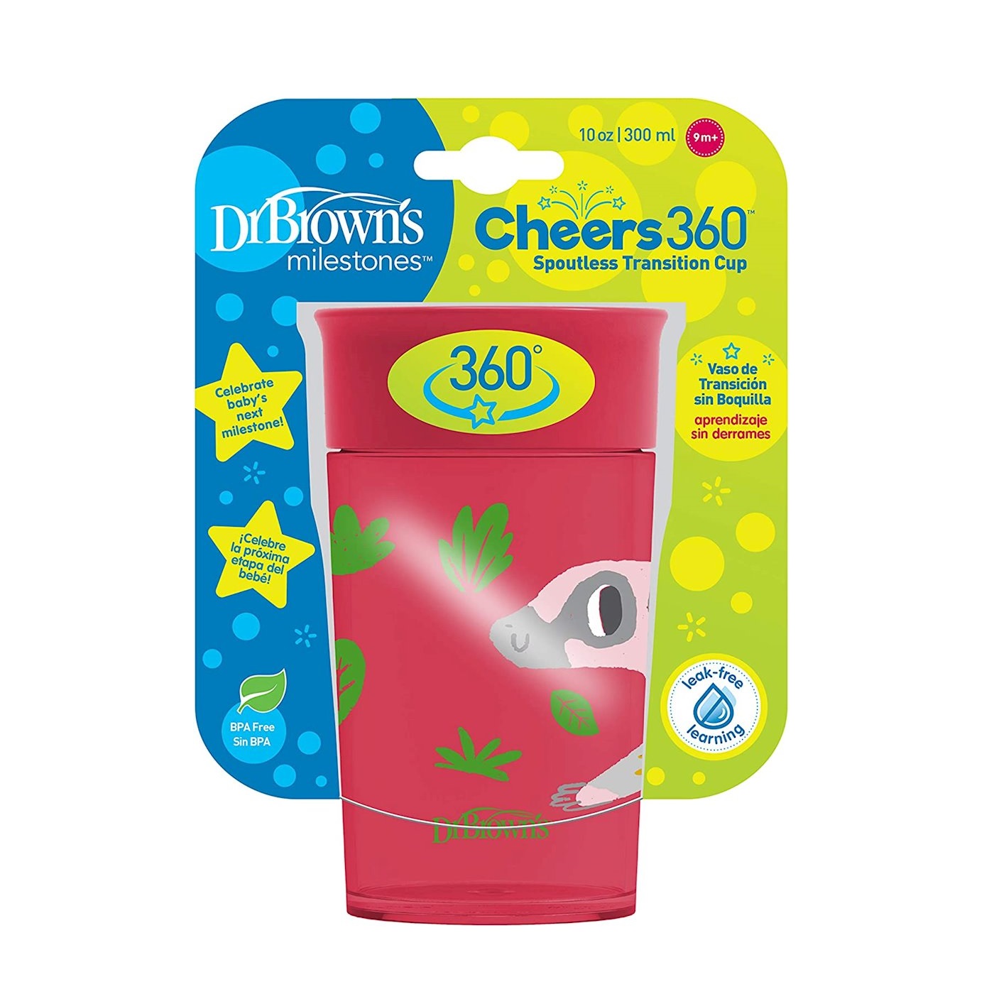 Dr Browns – Cheers Κύπελλο 360° 300ml Κόκκινο.