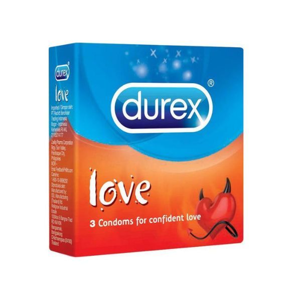 Durex Love Προφυλακτικά με Λιπαντικό 3 τμχ.