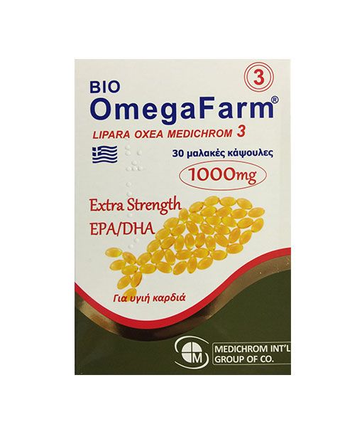 Medichrom Bio OmegaFarm Ωμέγα 3 1000mg, 30 Μαλακές Κάψουλες.