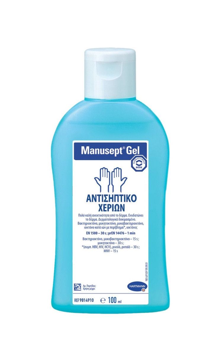 Αντισηπτικό χεριών Manusept Gel, 100ml.