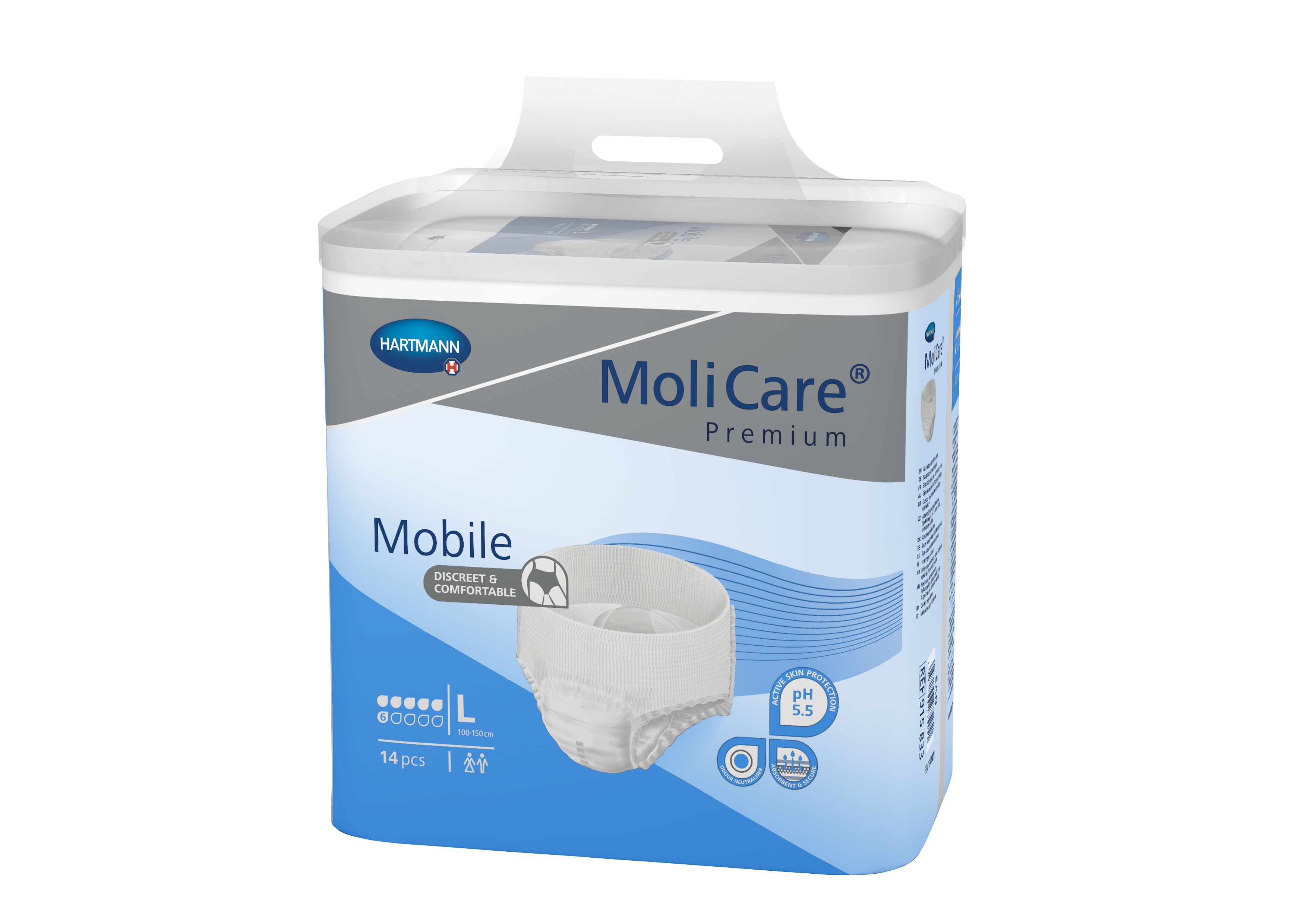 MoliCare® Premium Mobile extra plus εσώρουχο ακράτειας ημέρας 6 σταγόνες, συσκευασία 14 τεμαχίων(large).