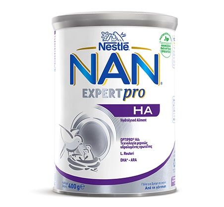 Nestle Nan Expert Pro Ha Υποαλλεργικό γάλα σε σκόνη, Από τη γέννηση, 400gr.