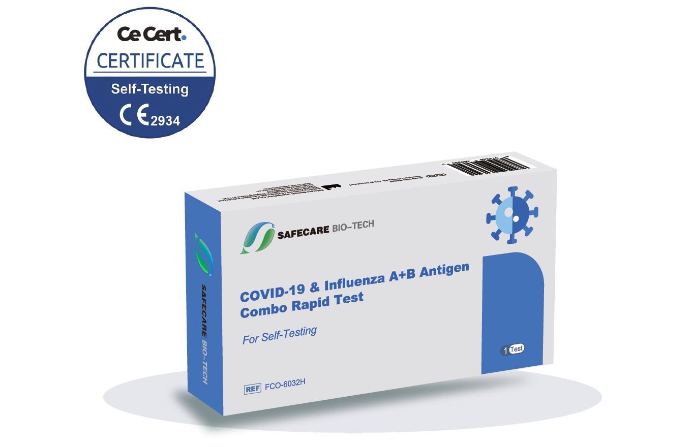 SAFECARE - SARS-CoV-2 & Flu Antigen Combo Test - 1τεμ. (Test Covid - Γρίπης).