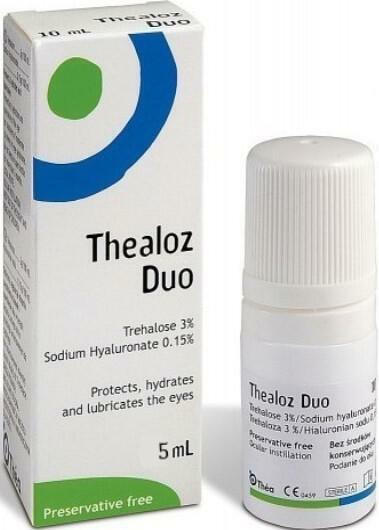 Thea Pharma Hellas Thealoz Duo Οφθαλμικές Σταγόνες με Υαλουρονικό Οξύ για Ξηροφθαλμία 5ml.