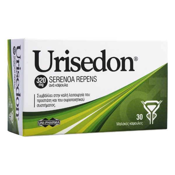 Uni-Pharma Urisedon 320mg 30 μαλακές κάψουλες Υγεία προστάτη & ουροποιητικού.