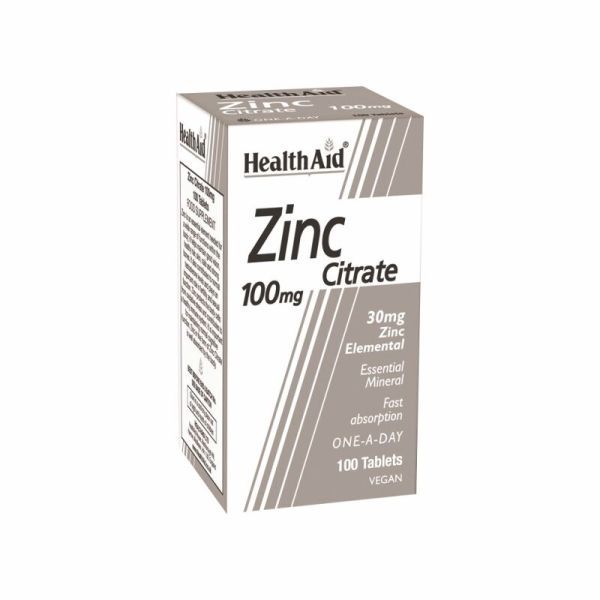 Φωτογραφία από Zinc Citrate 100mg (100caps).