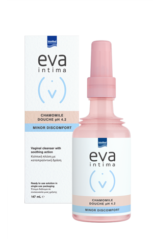 Φωτογραφία από Eva Intima Chamomile Douche Kολπική πλύση με χαμομήλι για άμεσο καθαρισμό και ανακούφιση 147ml.