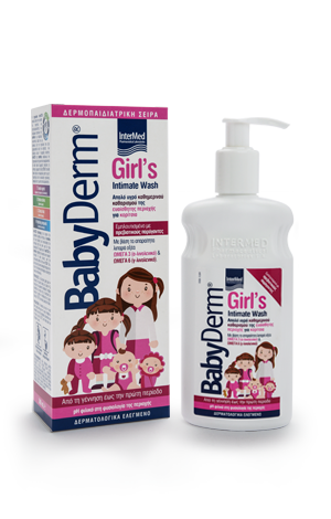 Φωτογραφία από Babyderm Girl’s Intimate Wash Απαλό υγρό καθαρισμού της ευαίσθητης περιοχής κοριτσιών μέχρι τη πρώτη έμμηνο ρύση 300ml.