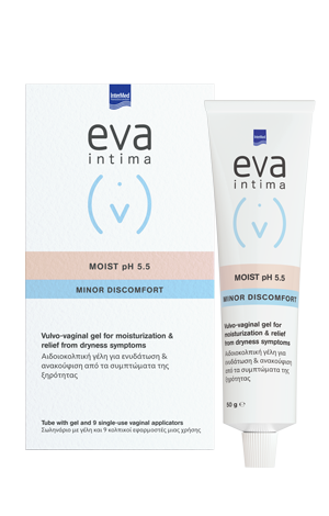 Φωτογραφία από Eva Intima Moist Gel Tube + 9 Applicators Υγραντική και λιπαντική αιδοίο-κολπική γέλη για την ανακούφιση της ξηρότητας του κόλπου και του αιδοίου 50g.