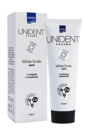 Φωτογραφία από Unident Pharma White Smile Care Για ενίσχυση της λευκότητας των δοντιών.