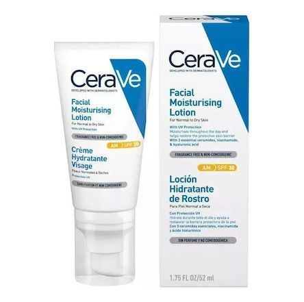 Φωτογραφία από CeraVe Facial Moisturising Ενυδατική Λοσιόν Προσώπου Ημέρας με SPF30 για Κανονικές Ξηρές Επιδερμίδες 52ml.