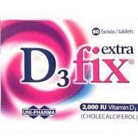 Φωτογραφία από Uni-Pharma D3 Fix Extra 2000 IU – Βιταμίνη D3 60tabs