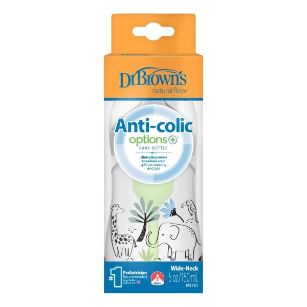 Φωτογραφία από Dr Browns – Options+ Anti-colic Μπιμπερό Πλαστικό με Φαρδύ Λαιμό 150ml Ελέφαντας.