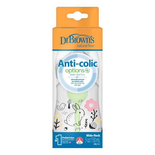 Φωτογραφία από Dr Browns – Options+ Anti-colic Μπιμπερό Πλαστικό με Φαρδύ Λαιμό 150ml Λαγουδάκι.