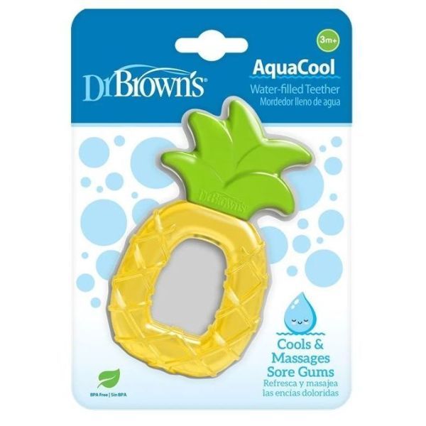 Φωτογραφία από DR. BROWN S AquaCool Silicone Teether, Κρίκος Οδοντοφυΐας Σιλικόνης 3m+, Ανανάς.