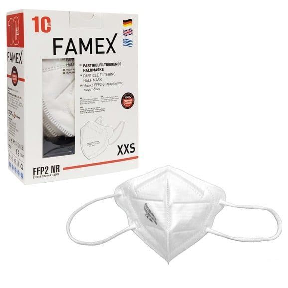 Φωτογραφία από Famex Kids Mask FFP2 NR XXS 10 Τεμάχια σε διάφορα παιδικά σχέδια.